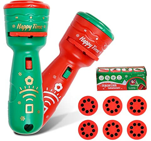 APODESS 2Set Projektor Taschenlampe Kinder Weihnachts Projektor Weihnachten Geschenke Spielzeuge zum Wand Beamer Nikolausgeschenke Kinder für Kleinkind Junge Mädchen 24Bilder