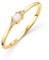 OROVI Trinity Damen Ring | Diamant Ring | echtes 9 Karat (375) Gelbgold | mit 2 echten Diamanten und Perlmutt | Gold Verlobungsring | nachhaltiger, handgemachter Damen Schmuck