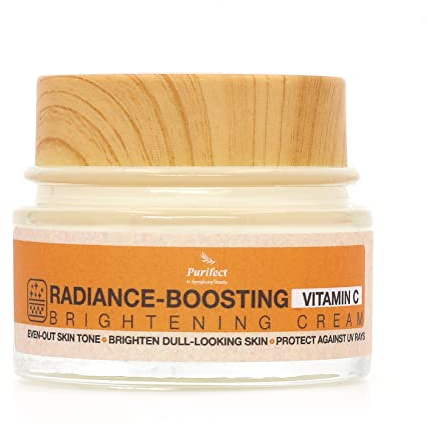 Purifect Vitamin C Brightening Face Cream 50ml | Radiance Boosting Moisturiser | Hydrating Facial Skincare | Helps Improve the Appearance of Uneven Skin Tone | Daily Face Cream