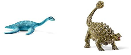 SCHLEICH 15016 Plesiosaurus Spielfigur, Mehrfarbig & 15023 Dinosaurs Spielfigur - Ankylosaurus, Spielzeug ab 4 Jahren
