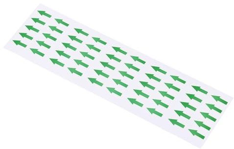PATIKIL 0.8x0.4 6Set/300Stk Pfeil Aufkleber Kupfer Platte Kontrollanzeige Klebeband Sign Etikett für Industrielle Arbeit Grün