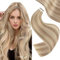 Easyouth Tape in Extensions Echthaar Blond Highlighted Echthaar Tape in Extensions Aschblond Hellblond Remy Echthaar Extensions Tape in Haarverlängerungen Echthaar Glatt 60 cm 50g #P18/613