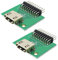 PENGLIN 2 Stück HDMI Typ A 19 Polige Buchse vergoldet HDMI 19 Pins Adapter Testplatine mit Grüner Platine und Stiftleisten
