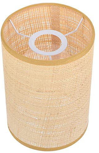 Luxshiny E27/E14 Rattan Lampenschirm, Gewebter Lampenschirm FüR Tischlampen Und Stehlampen, Perfekt FüR Schlafzimmer, Wohnzimmer Und Hotels