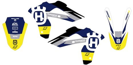 Blackbird kit adesivi grafiche Dream 4 compatibili con Husqvarna Cr 125 / Wr 125/250 / 300 giallo blu