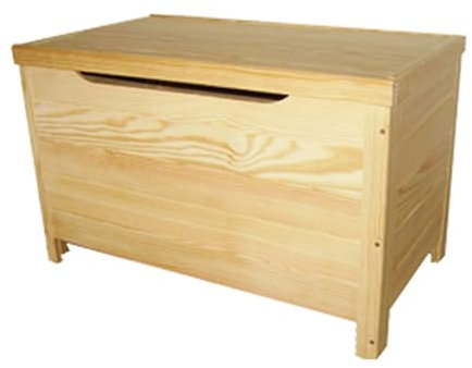 WELL HOME - Baul recto en madera de pino acabado SIN barniz, 70x40x44 cm