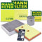 MANN-FILTER Inspektionspaket Filterset 1x Ölfilter, 1x Luftfilter, 1x Innenraumfilter (Aktivkohlefilter), Kompatibel mit AUDI A1, SEAT IBIZA, TOLEDO, SKODA FABIA 3, RAPID, VW POLO,