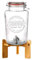 Smith's Mason Jars Distributore di bevande o acqua da 5 litri con rubinetto in acciaio inox, filtro a rete e supporto in legno, ideale per limonate, bevande fatte in casa, cocktail
