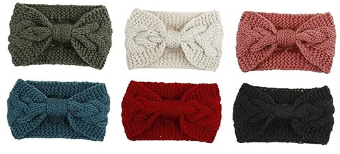 PACKOVE 6 Stück Gestrickte Stirnbänder Ohrenwärmer Weiches Und Bequemes Haarband Für Damen Für Kaltes Wetter Modisch Und Vielseitig