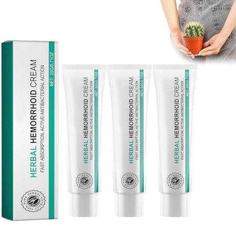 Lot de 3 crèmes hémorroïdes à base de plantes pour homme et femme