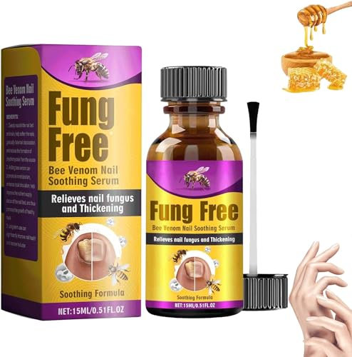 Flysmus Bee Venom Nail Treatment Serum,Natural Bee Venom Nail Serum,Ingrown Toenail Treatment Drop,Nail Growth and Repair Serum (1pcs)