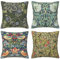 WWOOPLL William Morris Kissenbezüge, 50 x 50 cm, Vintage-Stil, botanischer Blumengarten, Heimdekoration, Kissenbezüge für Wohnzimmer, Sofa, Couch, Bett, 50 x 50 cm, 4 Stück