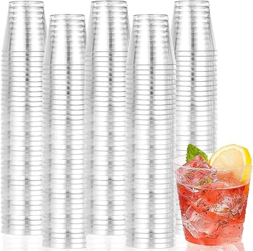 SENENQU Lot de 300 Verre a Shot Plastique 50ml, Gobelet Plastique Transparent Verrines Plastique Apero Mini Verre Plastique Pour Mojito Cocktail Martini Soda Dessert Réutilisables