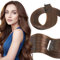 LieblichWelle Tape Extensions Echthaar Braun 50cm, 20Stück, 50g/Packung, Salon-Klasse Qualität, Einfaches und Angenehmes Tragen für Junge Frauen (2# Braun, 50 cm)