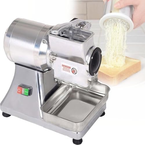 DPLWJPP Grattugia Formaggio Commerciale,Grattugia Elettrica Rotante 550 W,Elevata capacità Produzione 40 kg/H,Motore in Rame Ad Alta Efficienza,per Formaggio,Burro,Briciole Crusca di Pane