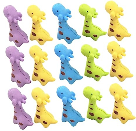 15 Stück Giraffen Radiergummi aus Tpr für Kinder | Kleiner Radierer, Farbecht und Abnehmbar, Leicht und Tragbar, für Schule, Geschenk und Kindergeburtstag