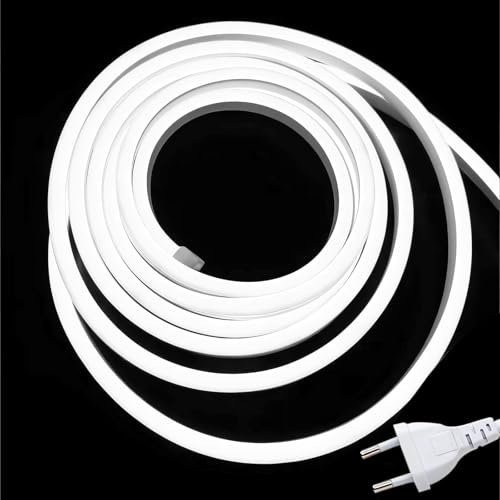 STHomedeco Alta Luminosità Cob - Led Striscia 220v Adesive Da Interno,IP65 Led Striscia Esterno Impermeabile, Strip Decorare Per Commerciale, Famiglia (Bianco Freddo 6000k, 2M)