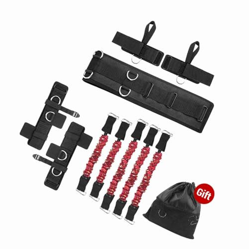 SPYMINNPOO Boxwiderstände Bänder Set, Beinfestigkeitsgeschwindigkeit und Resistances Trainingsgurt Zum Boxen Muay Thai Karate (100 Pfund)