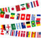 Flag -Banner 190 Fuß 200 Flaggen lebendige Landflaggen wasserdichte Banner Fade Resistant International für Party Sport Event Feiern, Long Flag