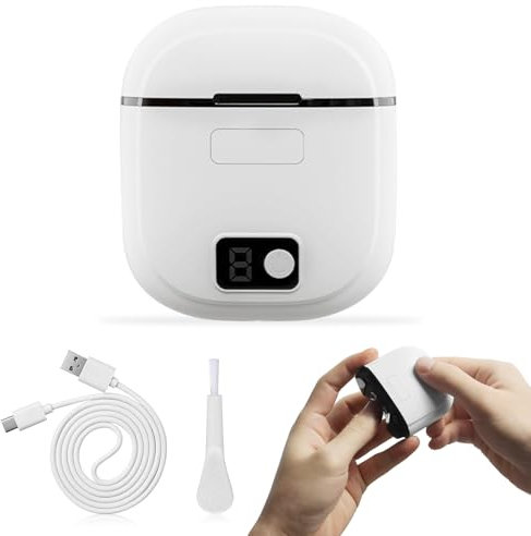 SENLINLIN Electric Nail Clippers, 3-in-1 Cutting and Grinding Automatic with Nail Scraps Storage, 3-Speed Nail Cutter with LED Light, Rechargeable Nail Trimmer Nail Polisher for Baby, Kids, Adults