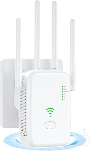 2025 Nouveau Repeteur WiFi Puissant,Amplificateur WiFi 4 antennes