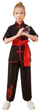 Set di abbigliamento per bambini Taichi Performance con cintura per ragazzi ragazze ragazzo bretelle e papillon set outfit