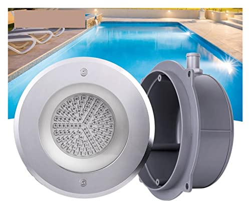 Éclairage LED pour piscine, 15W LED Applique Murale Encastrée Coque En Acier Inoxydable Sous-marine Enterrée Lumière De Piscine Lumière Sous-marine IP68 Éclairage Étanche Pour bassins(Giallo)