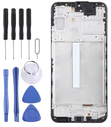 Zkydhbd Pantalla LCD y digitalizador de montaje completo con marco para teléfono celular A25, accesorios de repuesto para digitalizador LCD, piezas de reacondicionamiento de teléfono de segunda mano