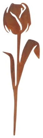 Artibetter Rustikaler Gartenstecker aus Eisen mit Floraler Form Charmantes Gartendekor für Draußen Vielseitige Metallgartenornamente im Landhausstil für Höfe und Außenbereiche