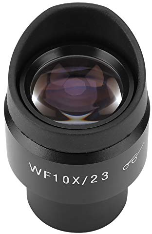 Spacnana Ocular de Microscopio WF10X, Lente óptica de 30 Mm de Rosca, Campo de Visión Amplio de 23 Mm para Usuarios de Microscopía Biológica