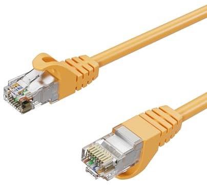 Kabelbude.eu Netzwerkkabel Ethernet LAN Patchkabel RJ45 S/FTP PIMF Cat 7 Halogenfrei - 10m - Orange