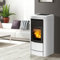 Italiana CAMINI 805280 ITC layma Idro 22 KW acqua fuehrender stufa pellet in acciaio bianco opaco