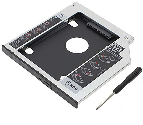 Rgbs Boîtier de chariot universel pour disque dur HDD 9,5 mm SATA vers SATA pour ordinateur portable Asus Acer HP Dell BenQ Sony, CD/DVD-ROM baie optique