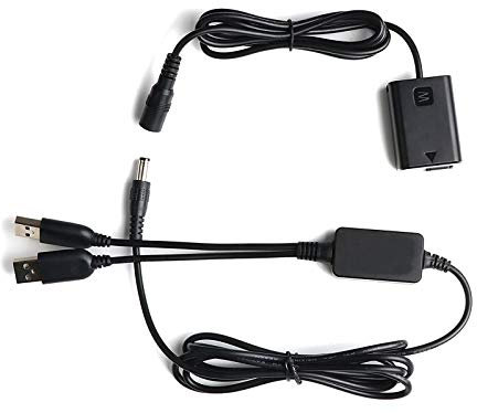AC-PW20 Dual USB Power Kit AC Adapter Replacement NP-FW50 DC Coupler Dummy Battery Compatible with Sony NEX-3, NEX-5N/5R/5C/5T series, NEX-6 series, NEX-7 series, a5000, a6300, a6000, DSC-RX10 RX10 II