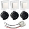 Premium Set LED Wandeinbaustrahler Treppenlicht Wandstrahler Treppenbeleuchtung Satinglas für Treppen, Möbel, Flur etc. eckig quad quadratisch inkl. Up-Dose und Trafo für 230V kaltweiß WB2 (3er Set)