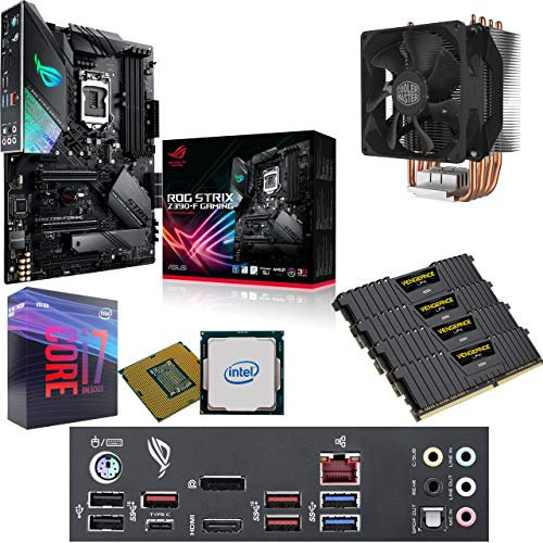 Components4All Intel Coffee Lake Core i7 9700K 3.6GHz (4.9GHz Turbo) CPU, Asus Strix Z390-F Gaming Motherboard, 16GB 3000MHz Corsair DDR4 RAM & Cooler Master Hyper Cooler Pre-Built Bundle