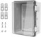 LMioEtool Abzweigdose aus ABS-Kunststoff, staubdicht, wasserdicht, IP65, klappbar, universal, elektrisch, Projekt-Gehäuse, grau, mit PC transparent/durchsichtiger Abdeckung 8.7x6.7x4.3