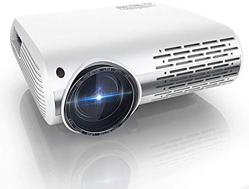 Projector, YABER 7000 Lumen Video Projector 1080P HD With Digital 4D ±50° Keystone Correction 1920x1080P Support 4K 350 Home/Professional Projector For Iphone/Smartphone/PC/TV Box/Laptop/PS4 etc