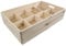 WooDeeDoo Extra Large Shallow Wooden Storage Crate with Removable Dividers – Stackable Pine Box with 8 Compartments for Craft Supplies Home Pantry Drawers Office Organisation DIY – 59.5x39.5x13.5cm
