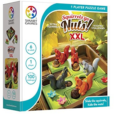 Squirrels Go Nuts XXL, Extra Large Puzzle Game with 100 Challenges, 6+ Years