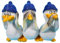 Gross 3er Set Möwen Nichts hören sehen Sagen 10 x 8 x 5 cm AFFE Figur Deko GCG 8903310