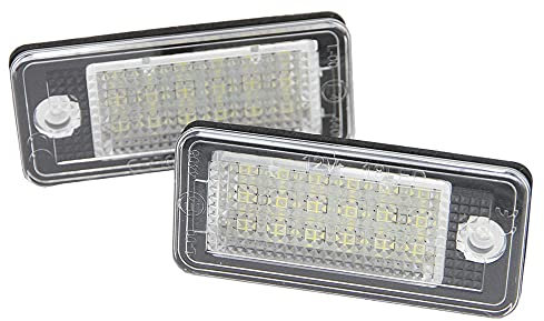 Aghami Plattenlicht 2 stücke Canbus. LED Lizenznummer Tellerlicht für Audi A3 8P A4 S4 RS4 B6 B7 A6 RS6 S6 C6 A5 S5 2D Cabrio Q7 A8 S8 RS4 Avant LED-Kennzeichen