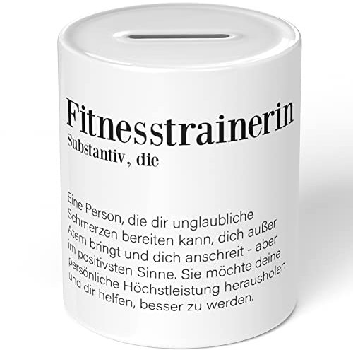 JUNIWORDS Spardose Sparbüchse, Definition: Fitnesstrainerin (1004860)