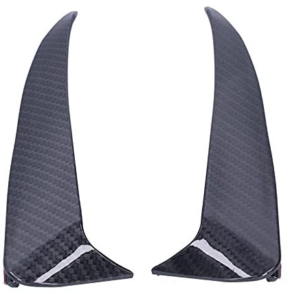 Akozon Heckstoßstangenlippe 2 Stück Heckstoßstangenspoiler Diffusor Winglet Spoiler Canards Splitter für C-Klasse W205 C180 C200 (Passt nur für 4-türigen Sport) (Kohlefaser-Muster)