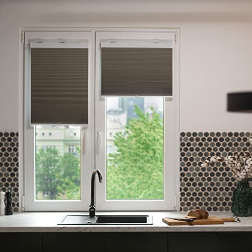 Room darkening Cellular Blind – 1 min installation with SUCTION CUP or permanent BRACKET (210 x 52cm (LxW))