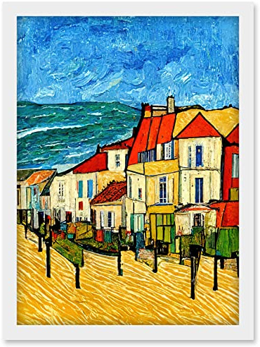 Doppelganger33 LTD France Marseille Van Gogh Style Modern Artwork Framed Wall Art Print A4