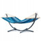 Potenza Hängematte mit Gestell I Stabiler Rahmen 200kg - 250cm Balkon I Hängematte 200x120cm I Indoor Outdoor Garten Pool Terrasse Stahl (Basic Gestell Graphit, Balu - Stabhängematte)
