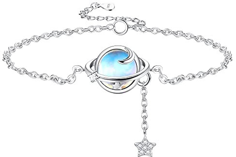 Adramata Armband Damen Silber 925 Mondstein Armband Glänzende Silber Armband Freundschaftsarmband Geschenke für Sie Muttertagsgeschenke Geschenke für Freundin Geburtstags Geschenke für Frauen