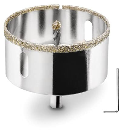Glasbohrer Lochsäge 140mm,Diamantbohrer Hohlbohrer mit Diamant-Beschichtung für Glas Fliese Keramik Marmor Granit