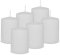 DecoLite: 6x Stumpenkerzen 80/60 mm Safe Candle - Selbstverlöschend - Brenndauer ca. 27 Stunden - 100% made in Germany von Wenzel Kerzen Wachskerzen - RAL Zertifiziert (weiss)